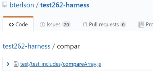 test262-harness compareArray
